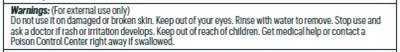 Warnings: (for External Use Only) .... Keep Out Of Reach Of Children..... (Soft Touch Spf 30 Keep Out Of Reach Of Children)